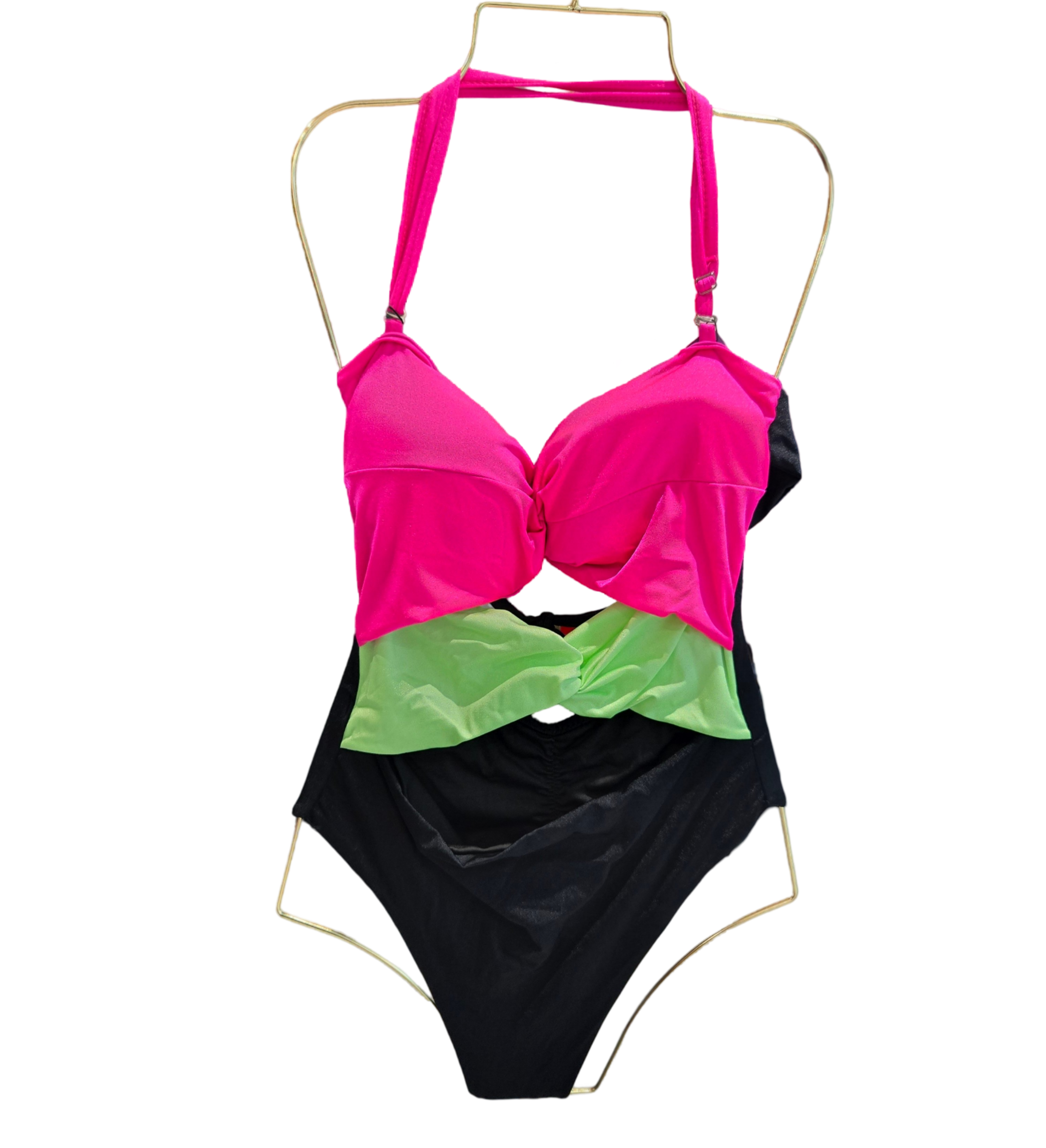 Fushia Triple Color Bathing Suit