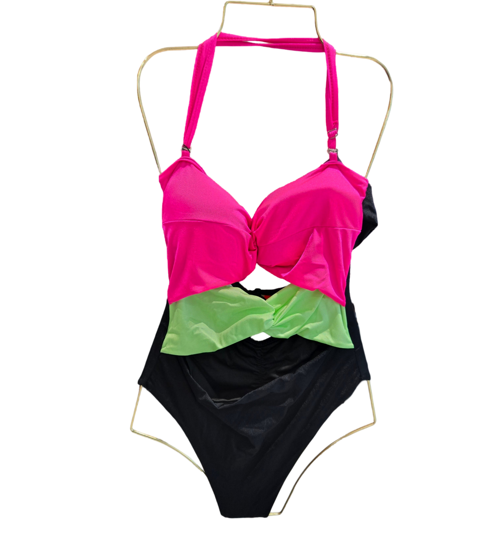 Fushia Triple Color Bathing Suit