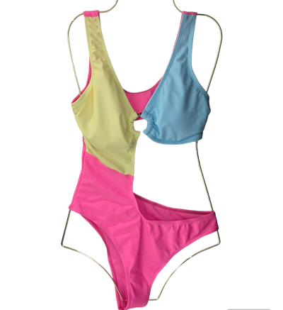 Baby Blue Triple Color Bathing Suit