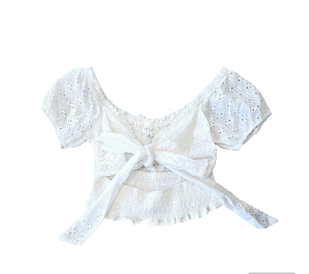 Lelis White Crop Top