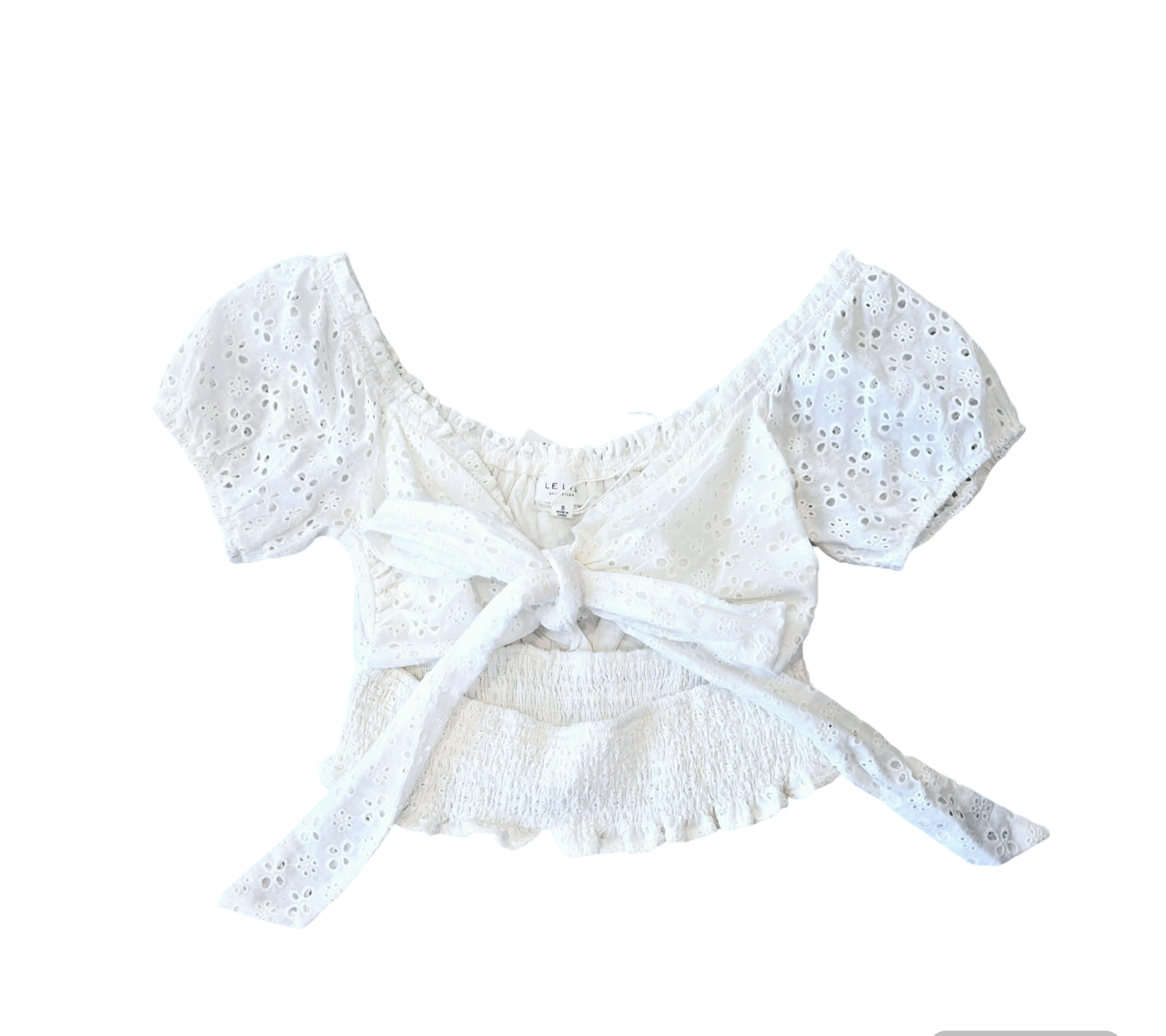 Lelis White Crop Top