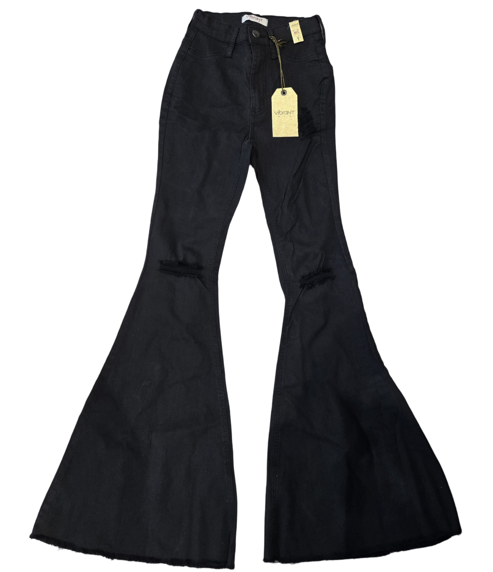 Vibrant Bell Bottom Black Jean