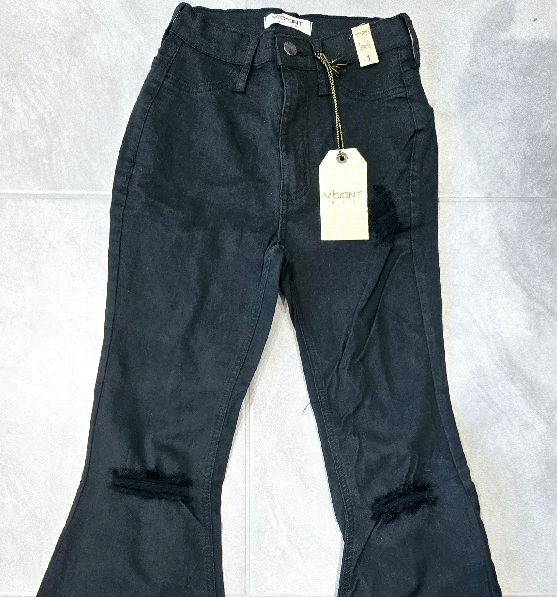 Vibrant Bell Bottom Black Jean