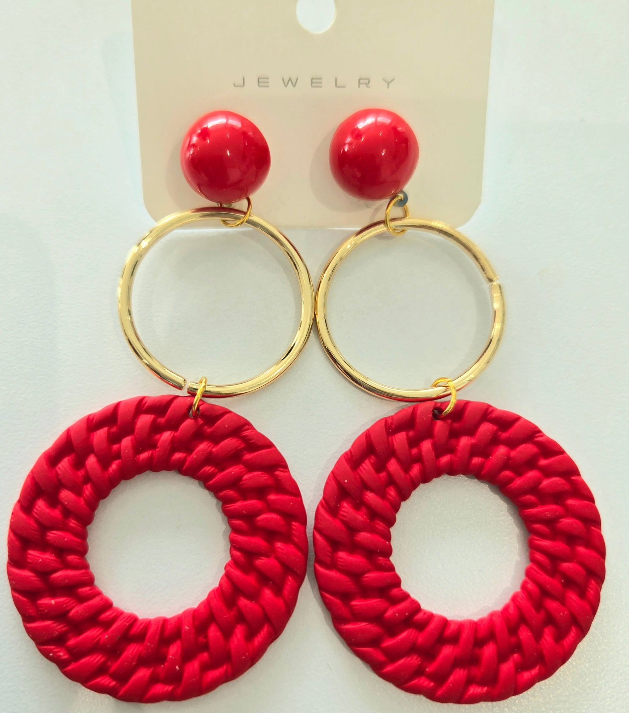 Triple Circles Color Earrings