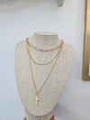 Cross with Chain Layering Necklace