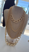 Multiple Chain Gold Necklace