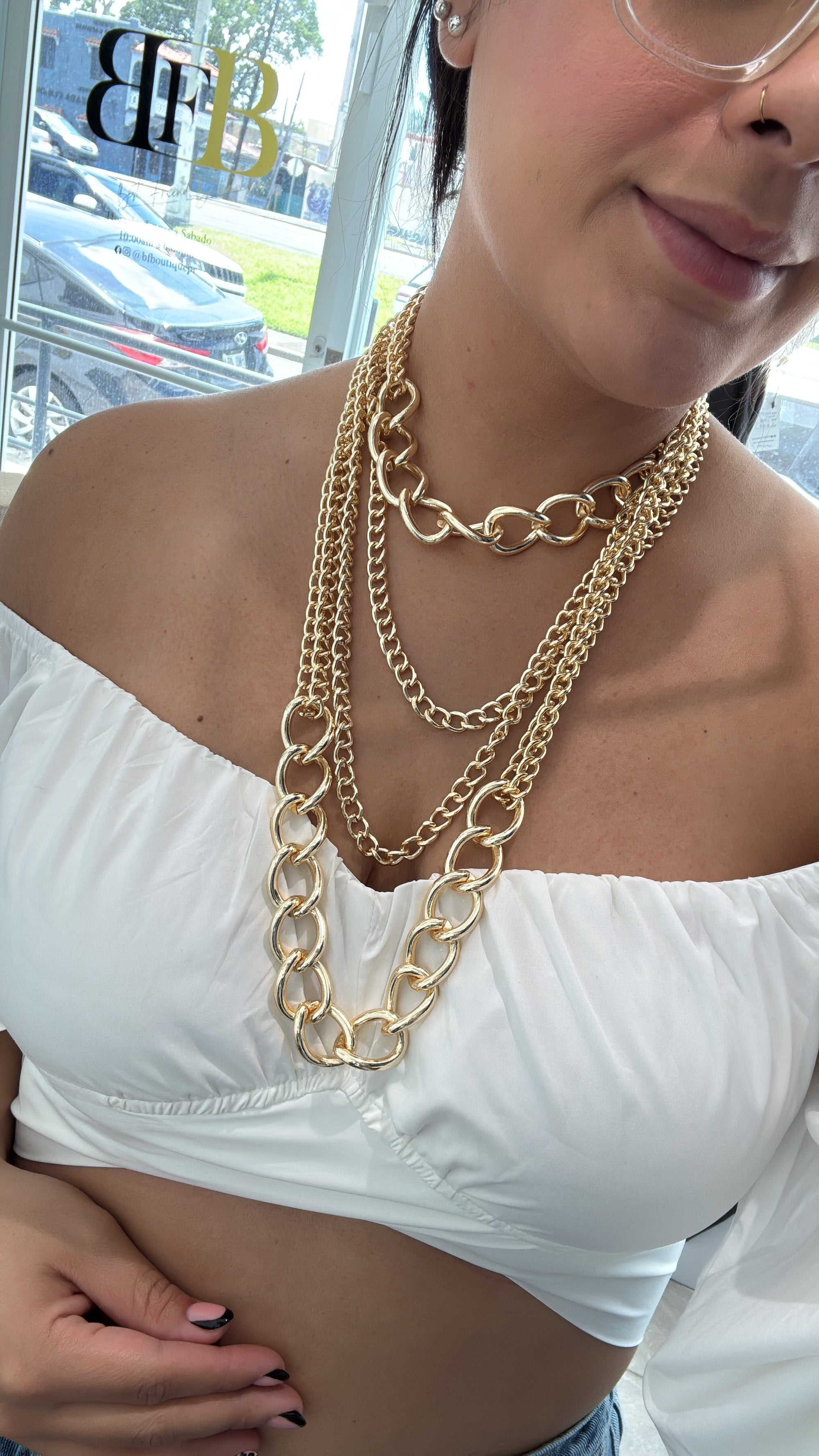 Multiple Chain Gold Necklace
