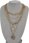 Coins and Chains Layering Necklace