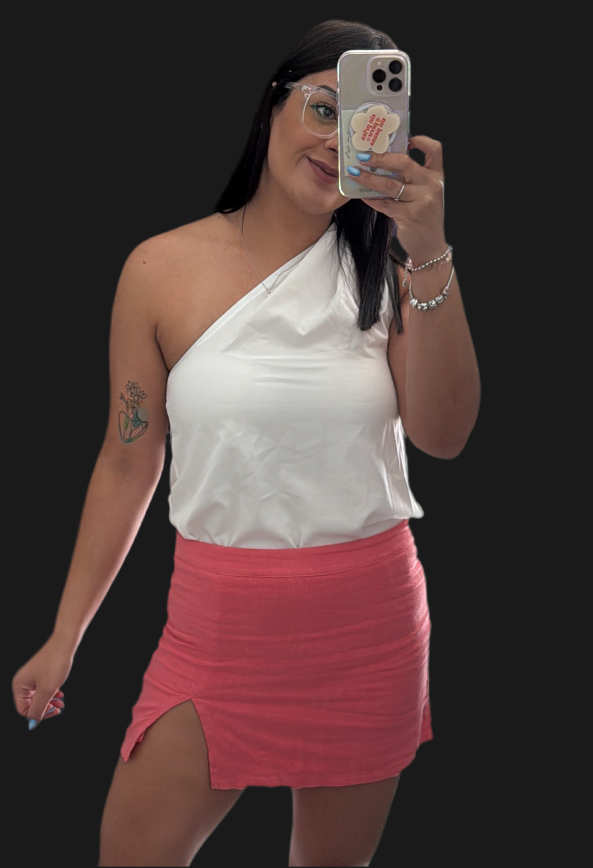 Skylar + Madison Peach Skirt