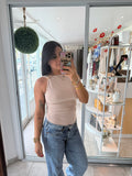 Champagne Glam Ruched Bodysuit