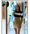 Jess Lea Striped Long Sleeves Dress