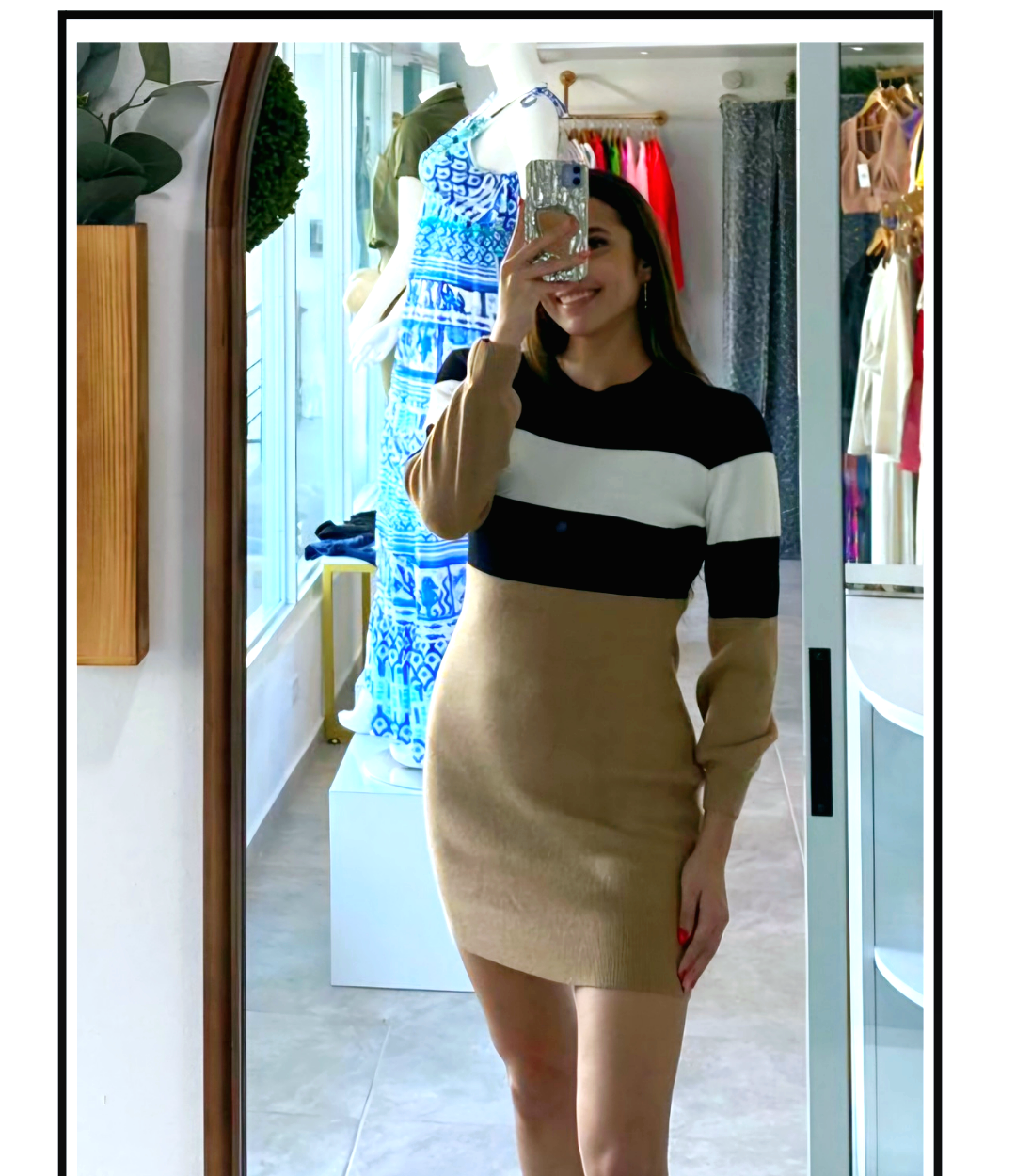 Jess Lea Striped Long Sleeves Dress