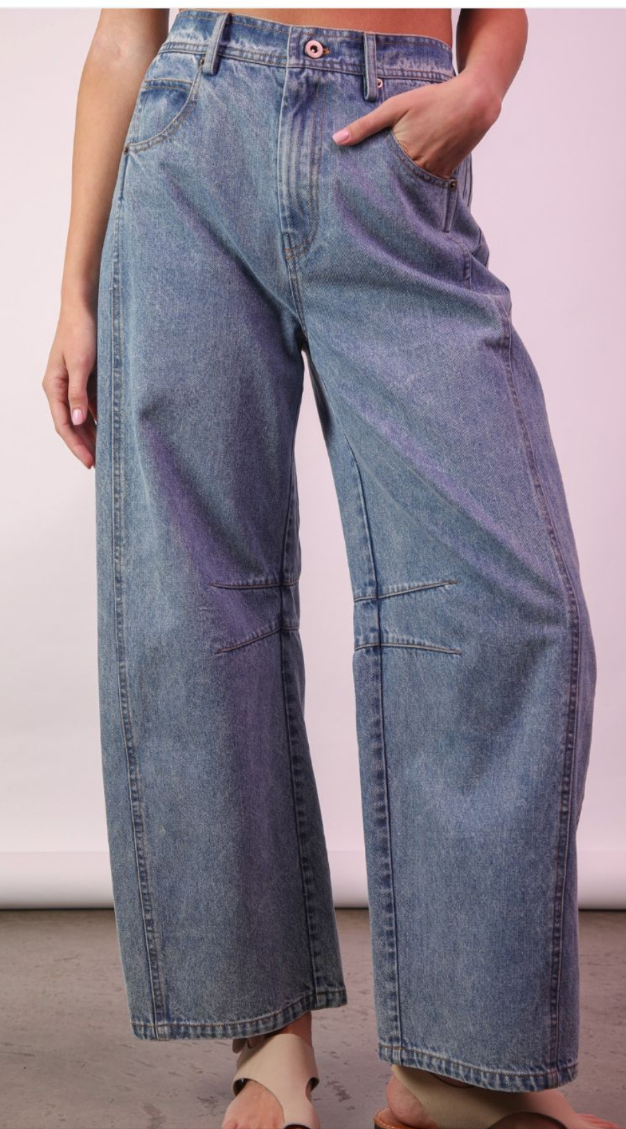 New M Índigo Barrel Jeans
