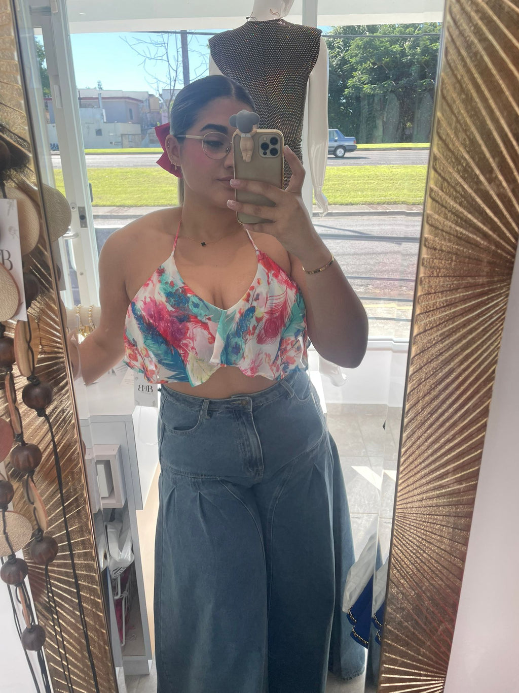 Peach Love Crop Top (Multicolor)