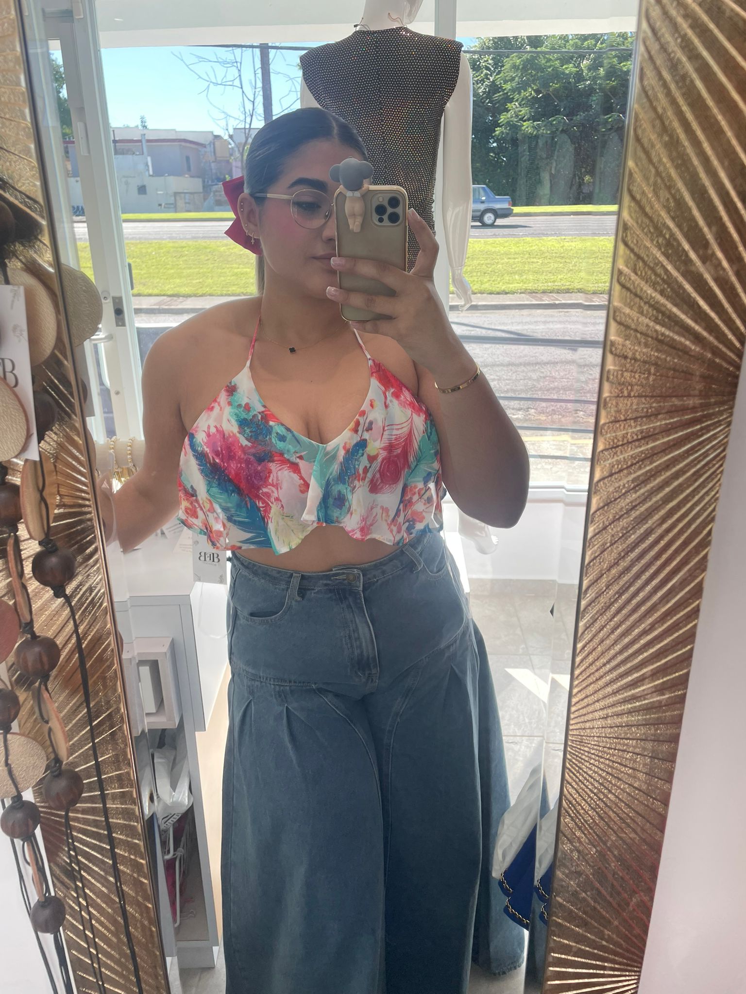 Peach Love Crop Top (Multicolor)