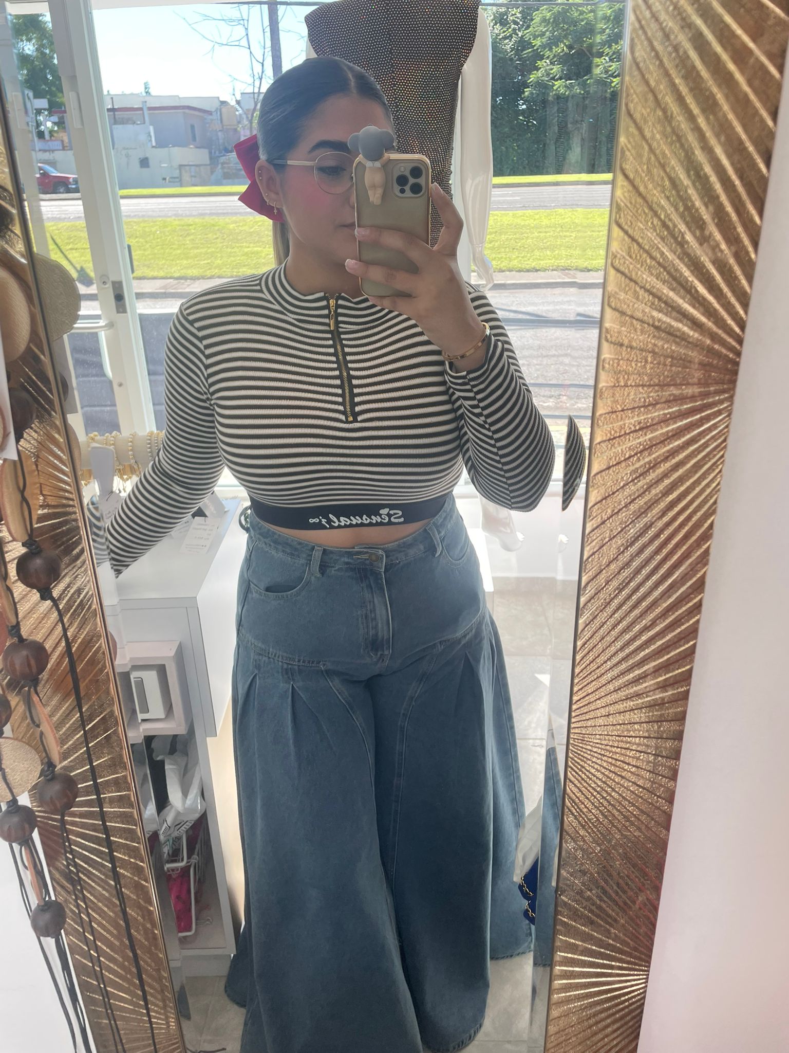 Sensual High Neck Long Sleeve Blouse