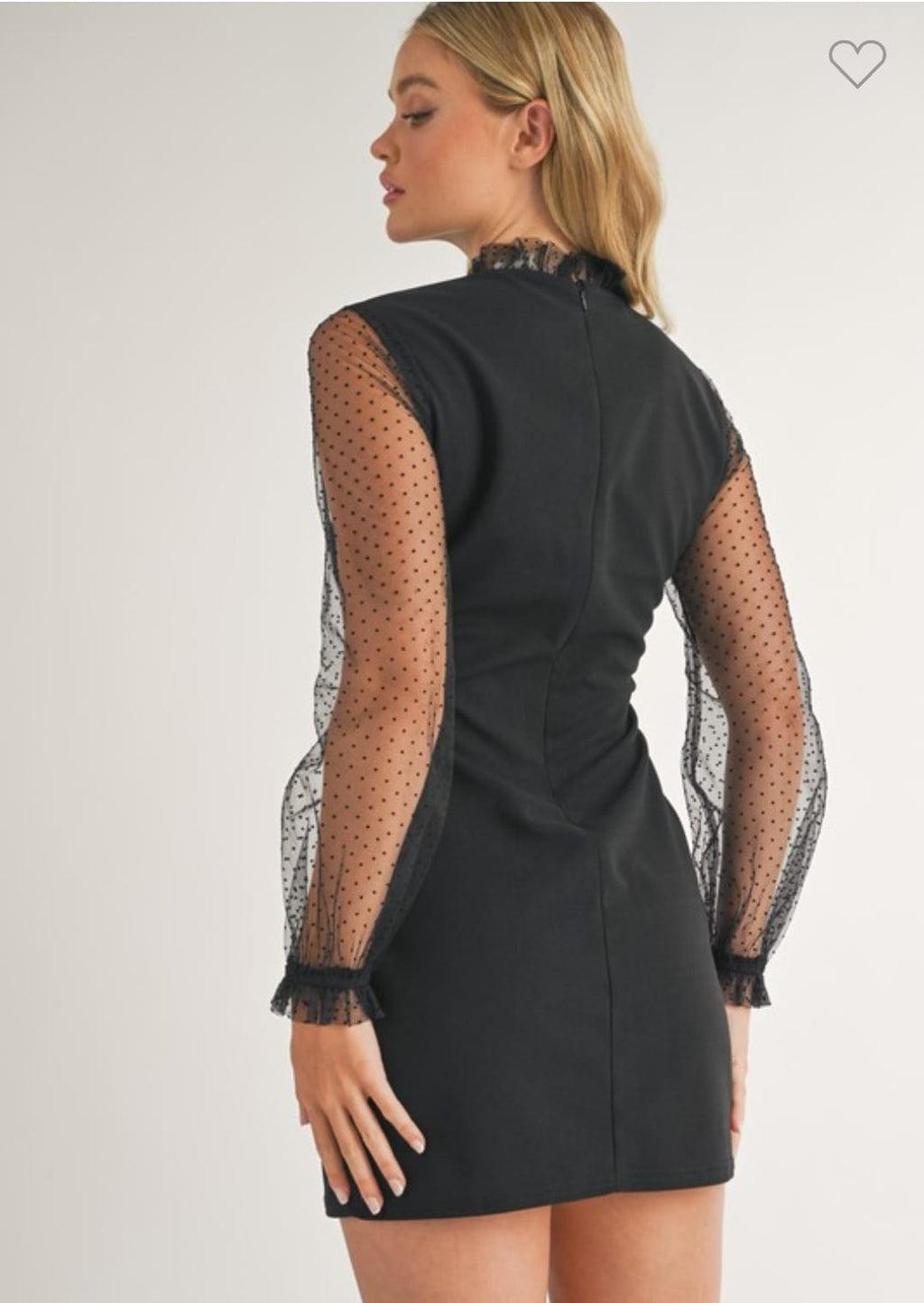 Black Lace Sleeves Dress