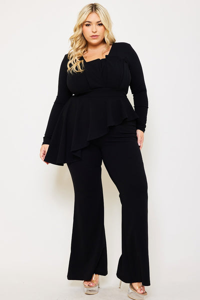 Asymmetrical Plus Jumpsuit