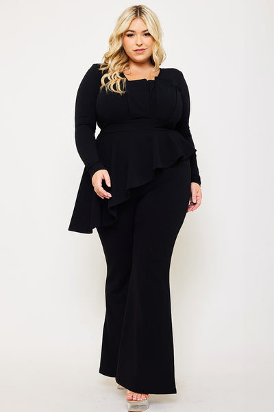 Asymmetrical Plus Jumpsuit