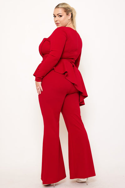 Asymmetrical Plus Jumpsuit