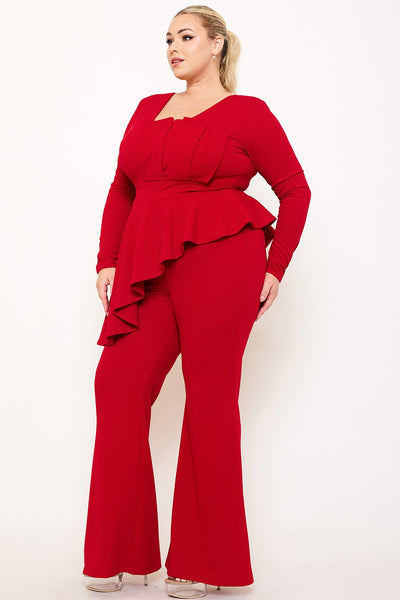 Asymmetrical Plus Jumpsuit