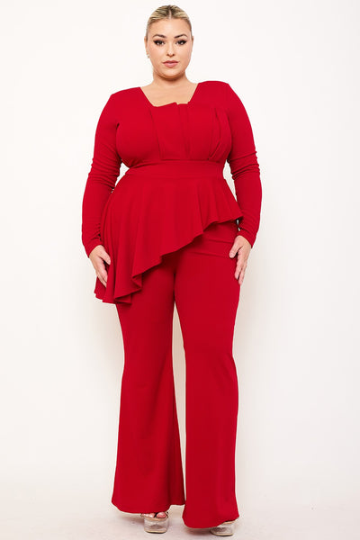 Asymmetrical Plus Jumpsuit