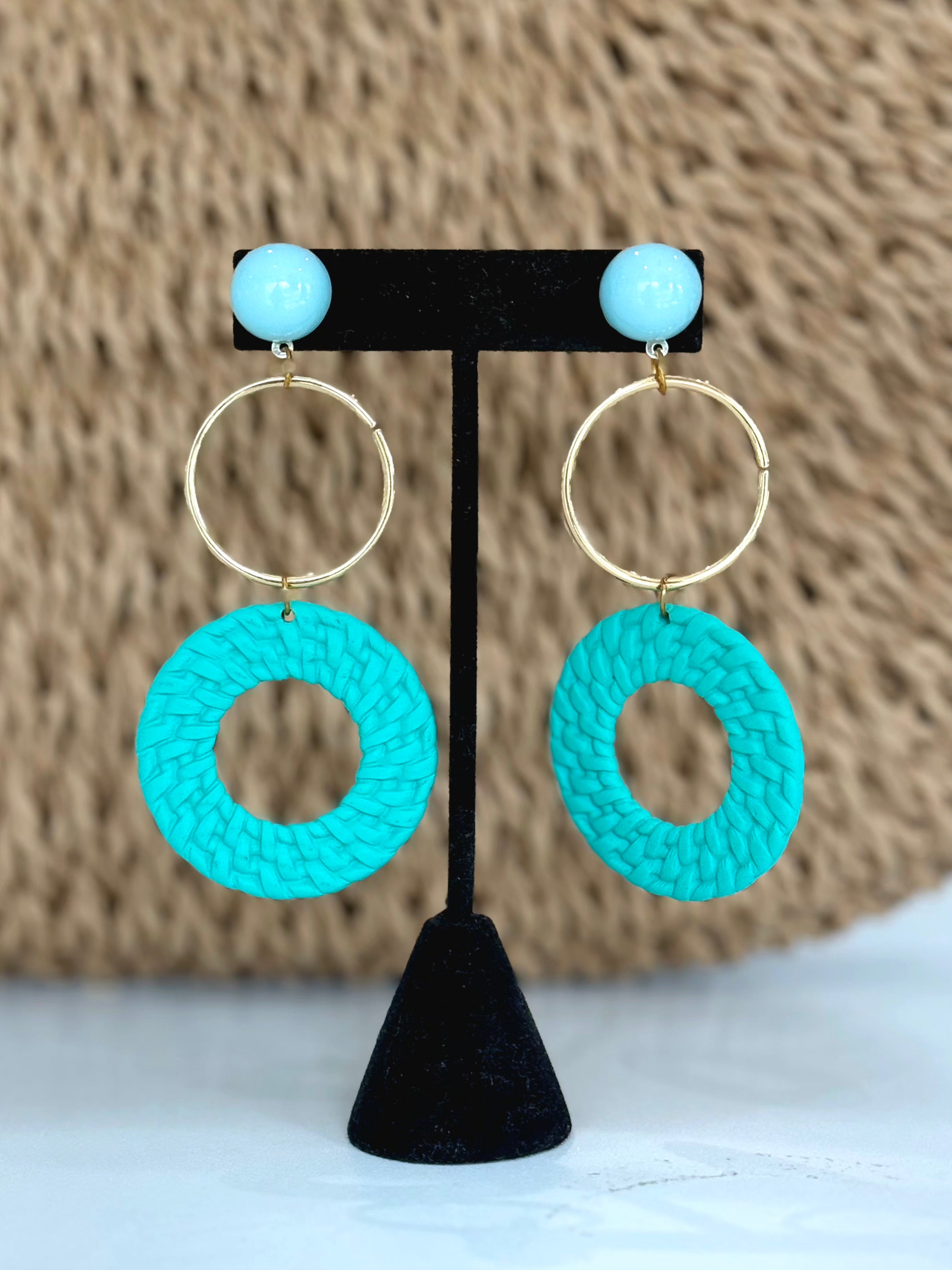 Triple Circles Color Earrings