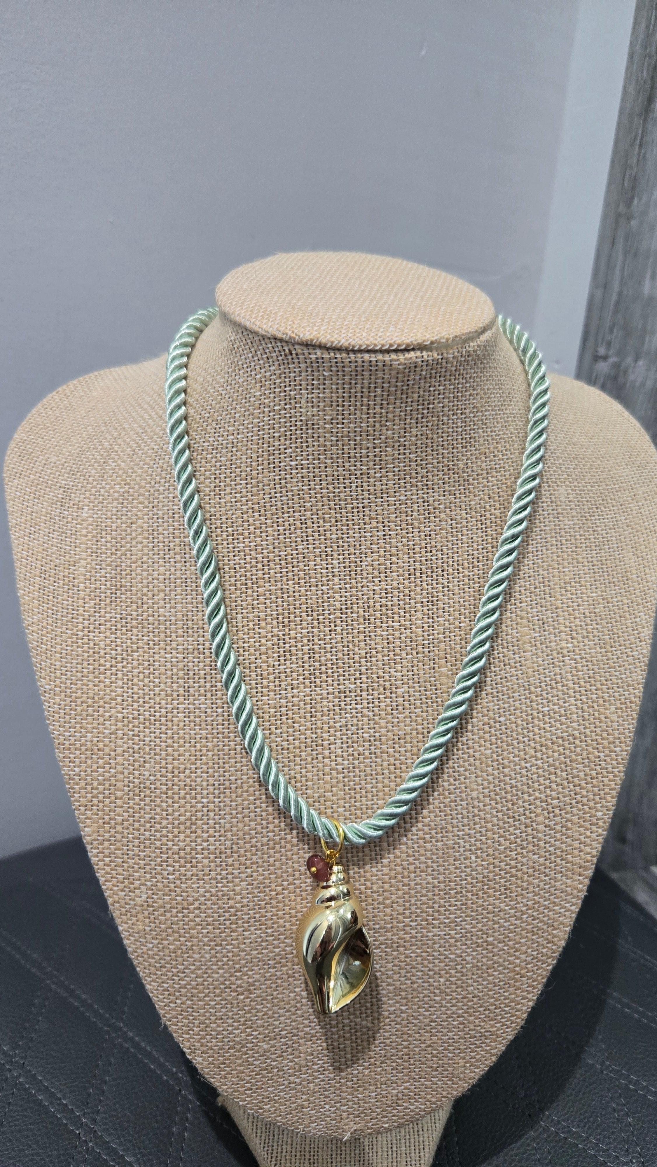 Snail Green Necklace