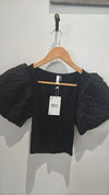 Glam Black Crop Top