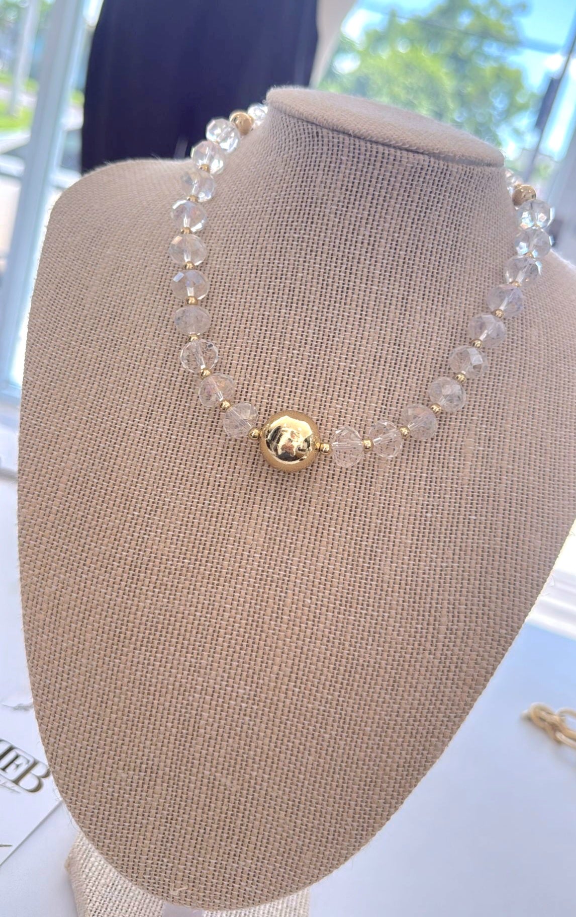 Clear Gold Necklace