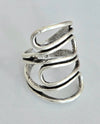 Abstract Silver Ring
