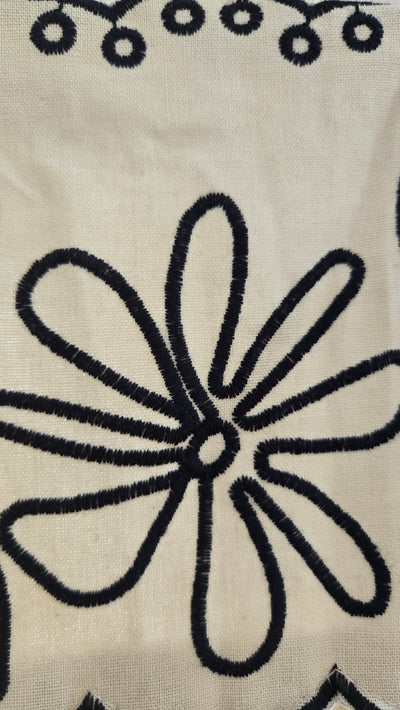 Beige/Black Print Dress