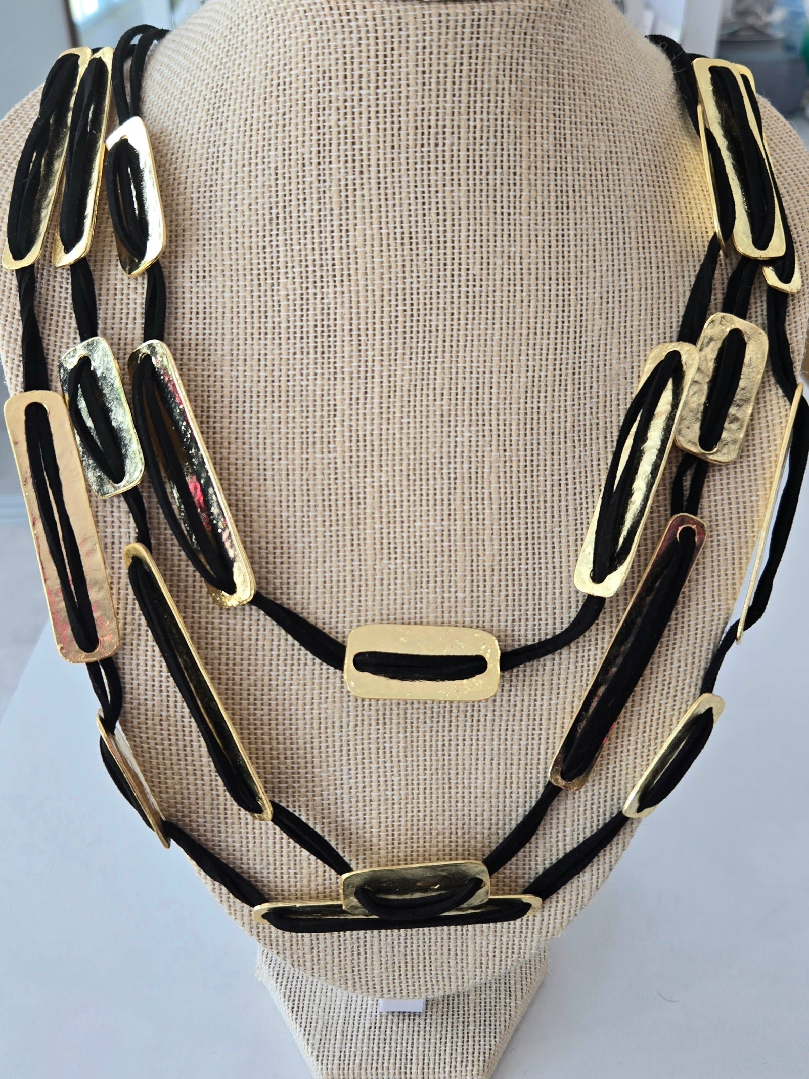 Black & Gold Layering Necklace (Joyería Turca)