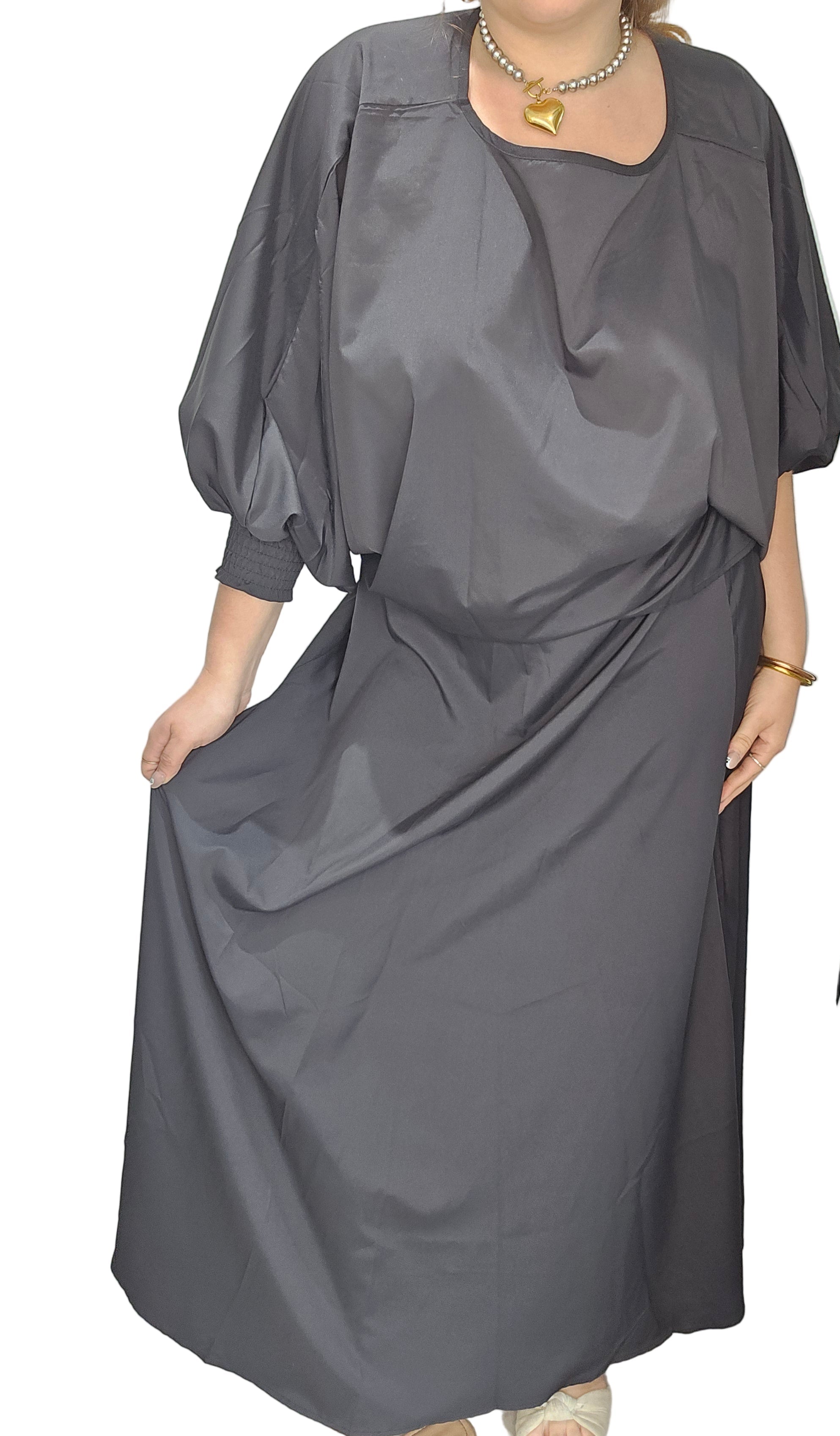 Black Top & Skirt Set