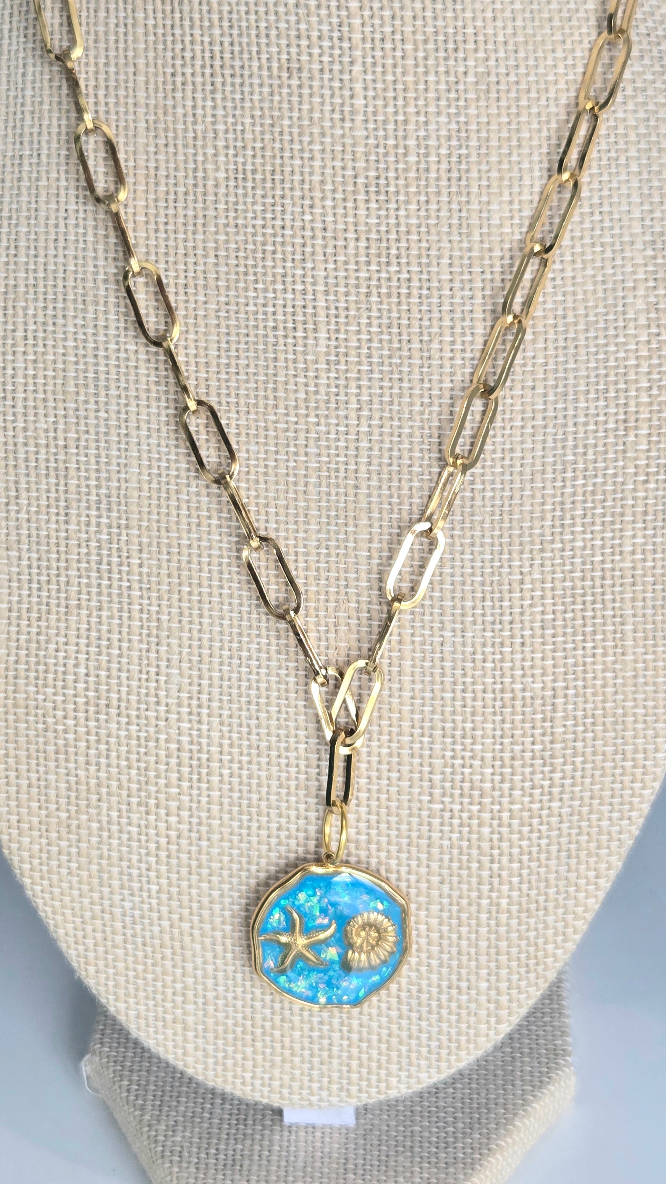 Blue Seachell Necklace