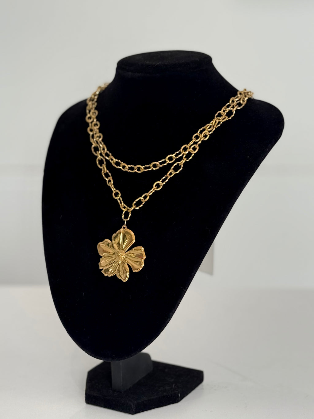 Double Chain Gold Flower
