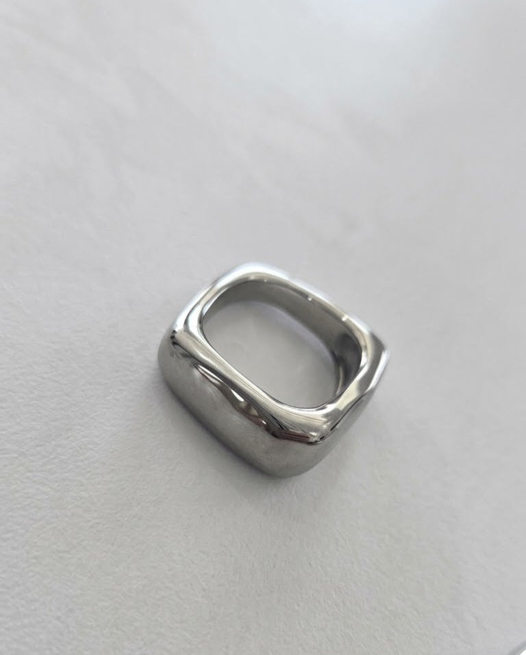 Silver Square Ring