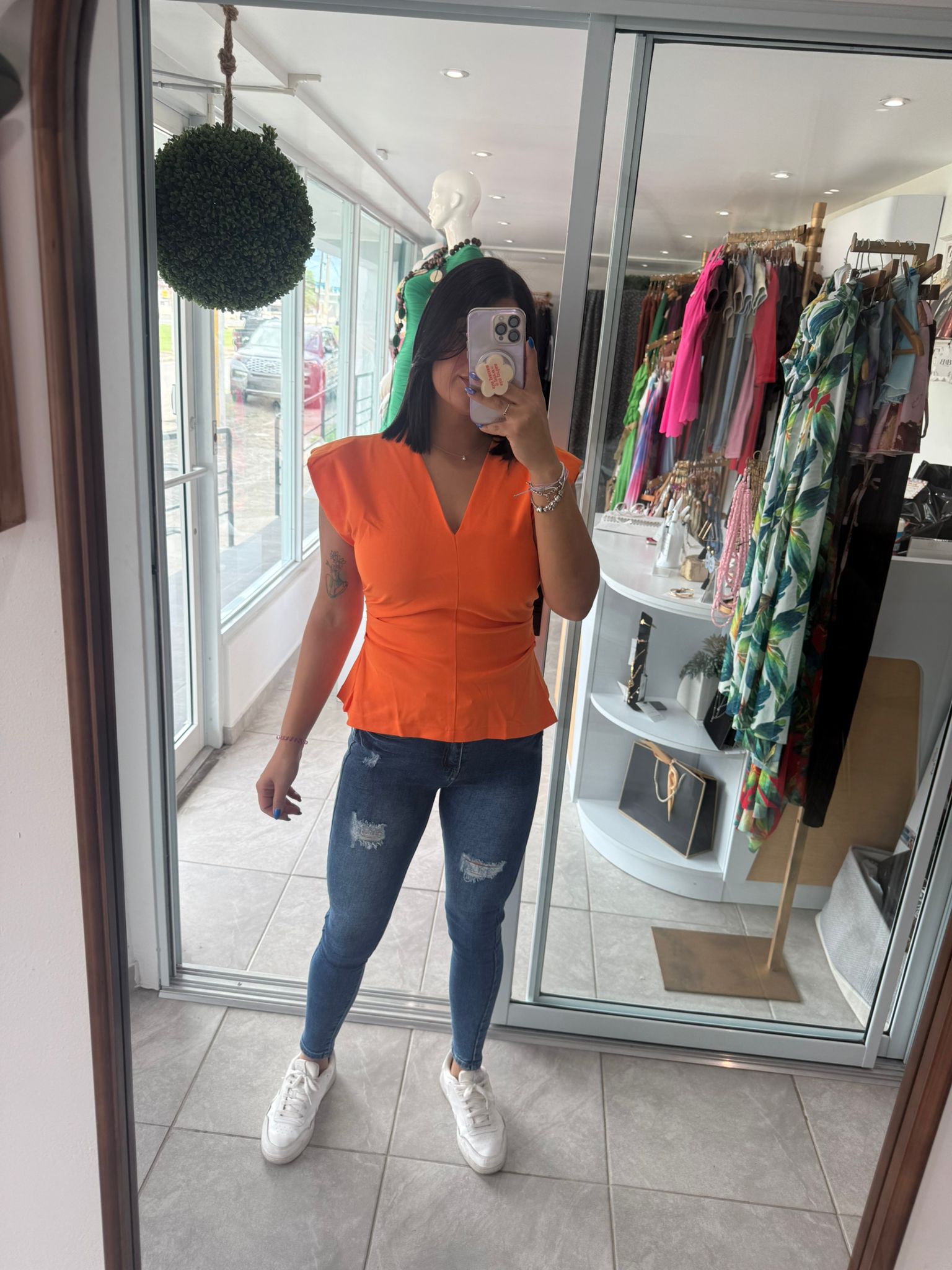 Glam Orange Top