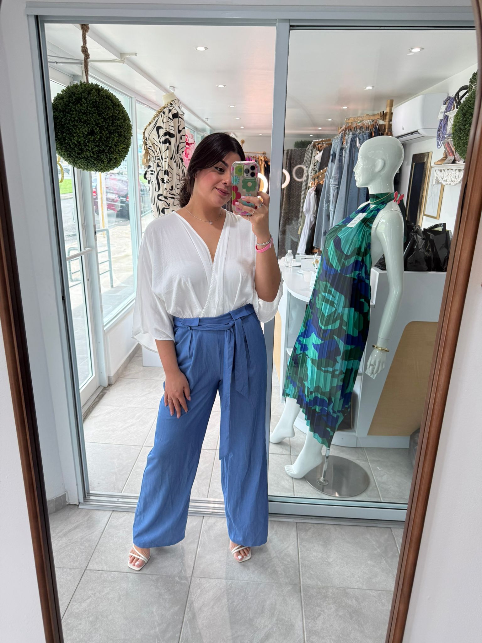 Jumpsuit Blanco y Azul Dress Day