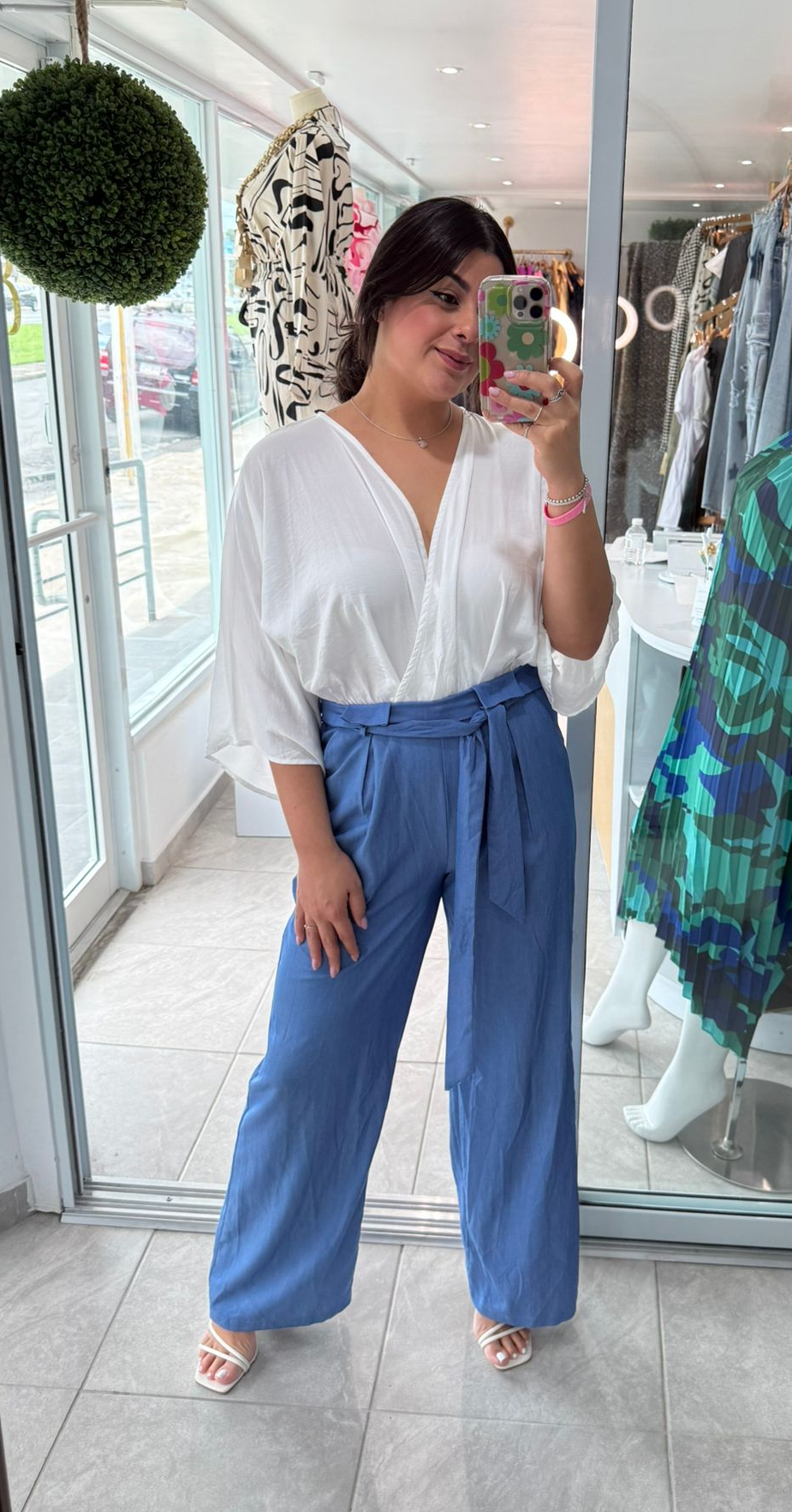 Jumpsuit Blanco y Azul Dress Day