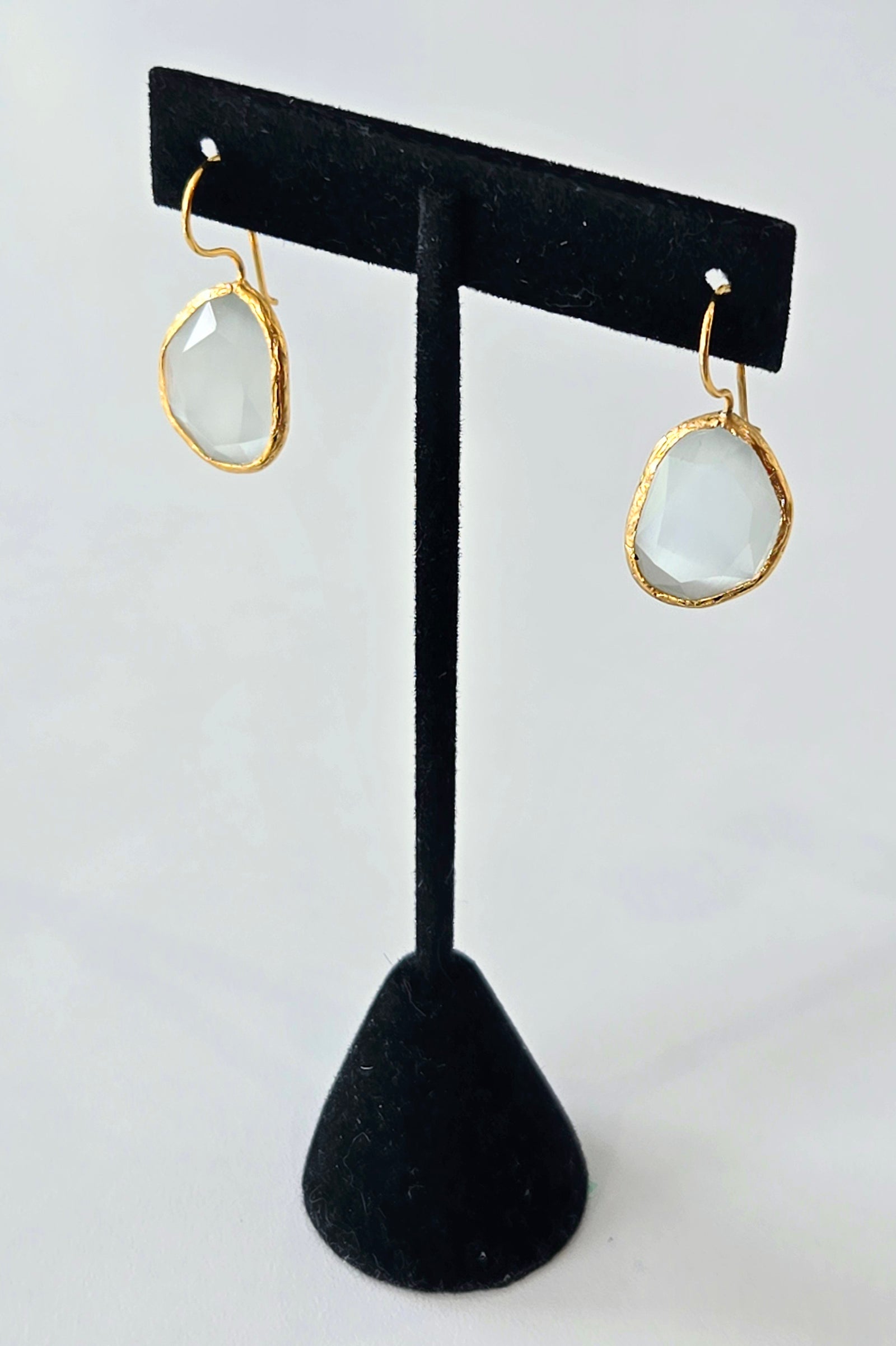 Gray Stone Earrings