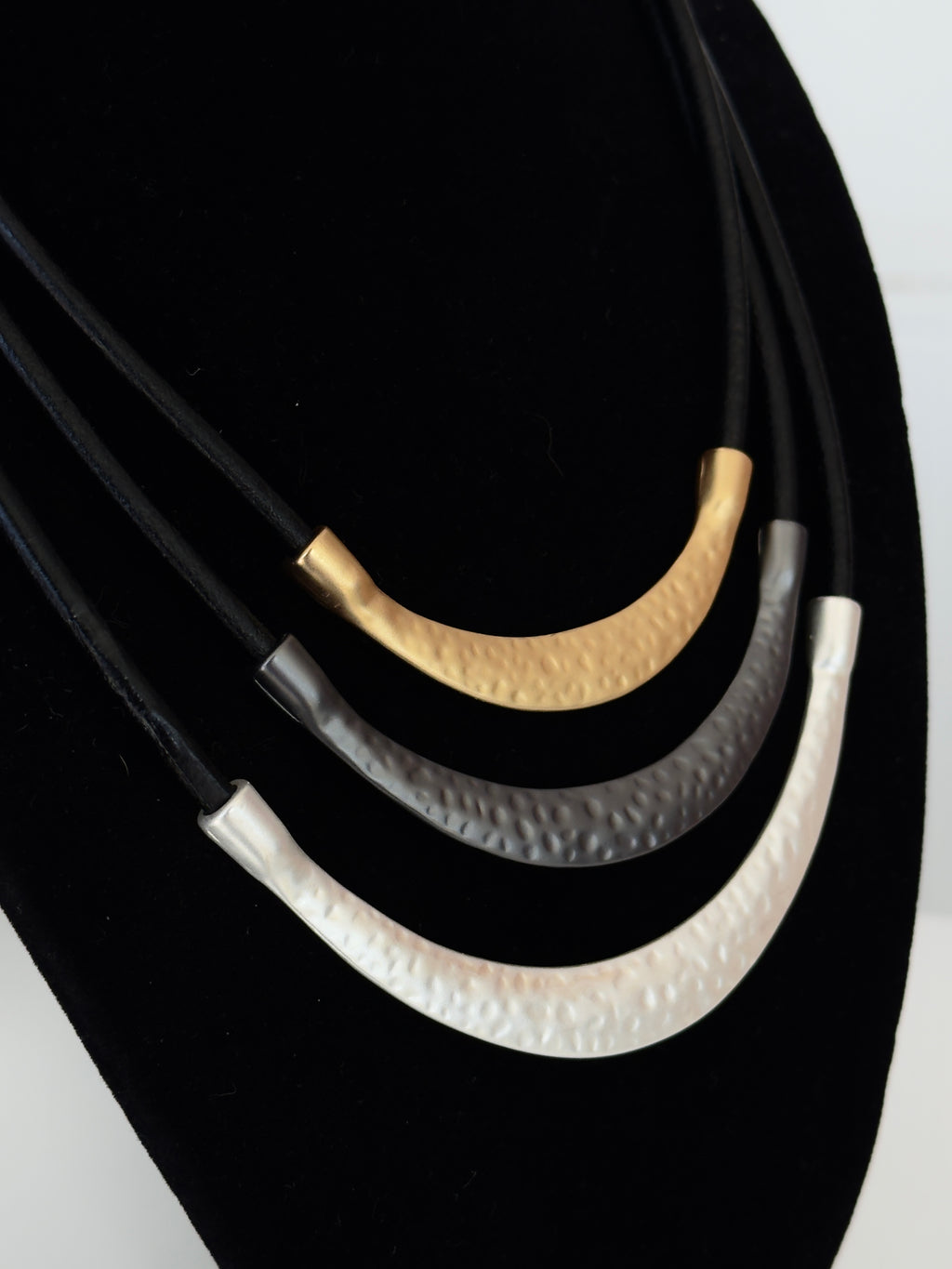 Moon Phases Necklace (Black Cord)