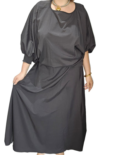 Black Top & Skirt Set