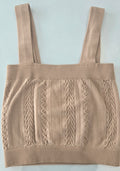 Broided Nude Crop Top