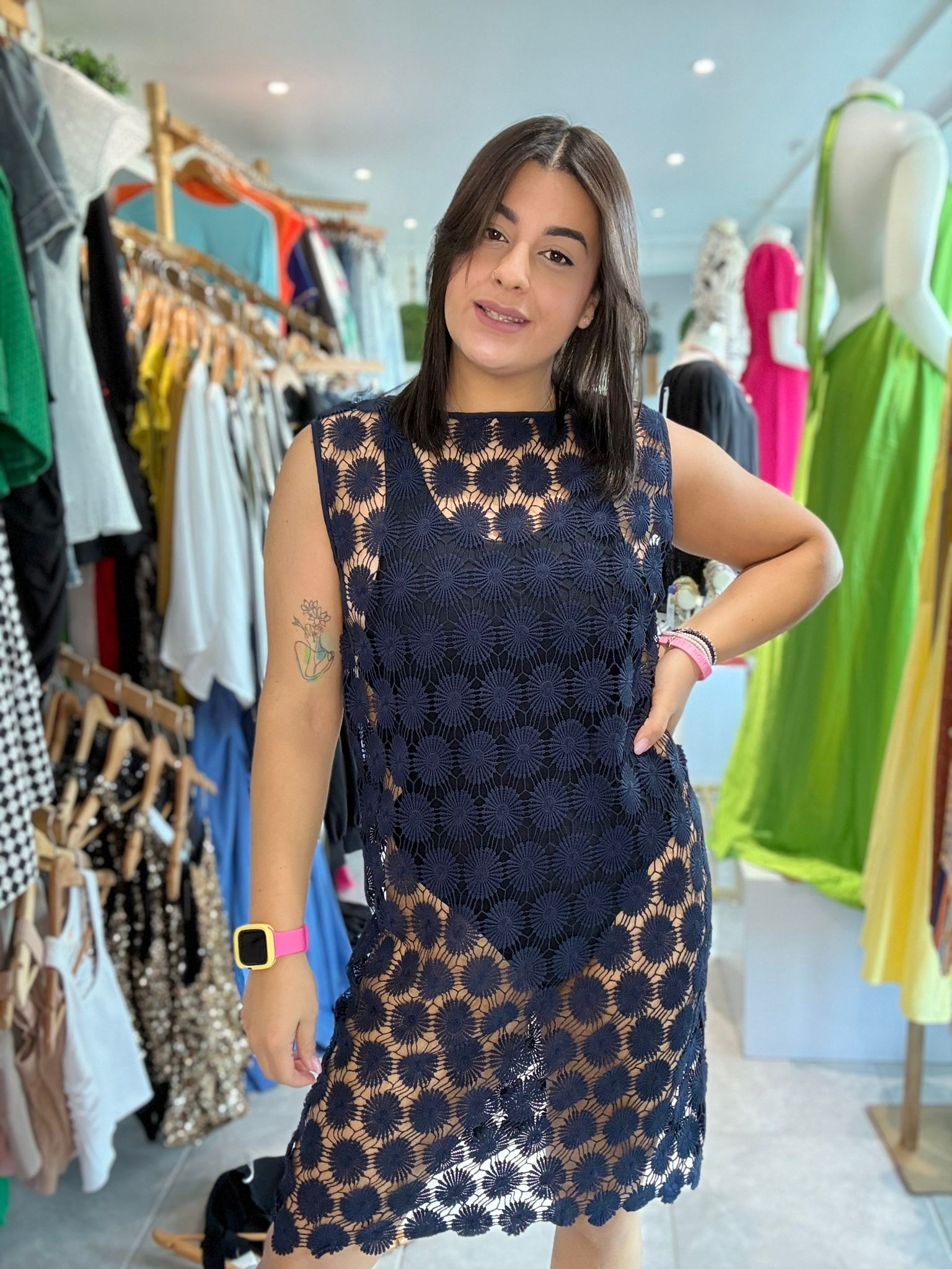 Giglio Navy Blue Dress