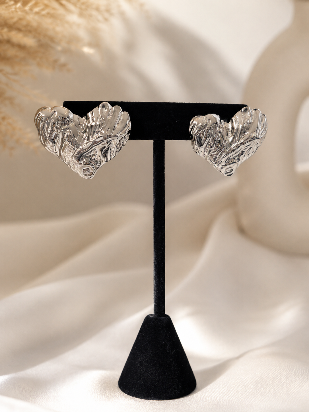 Silver Hearts Earrings