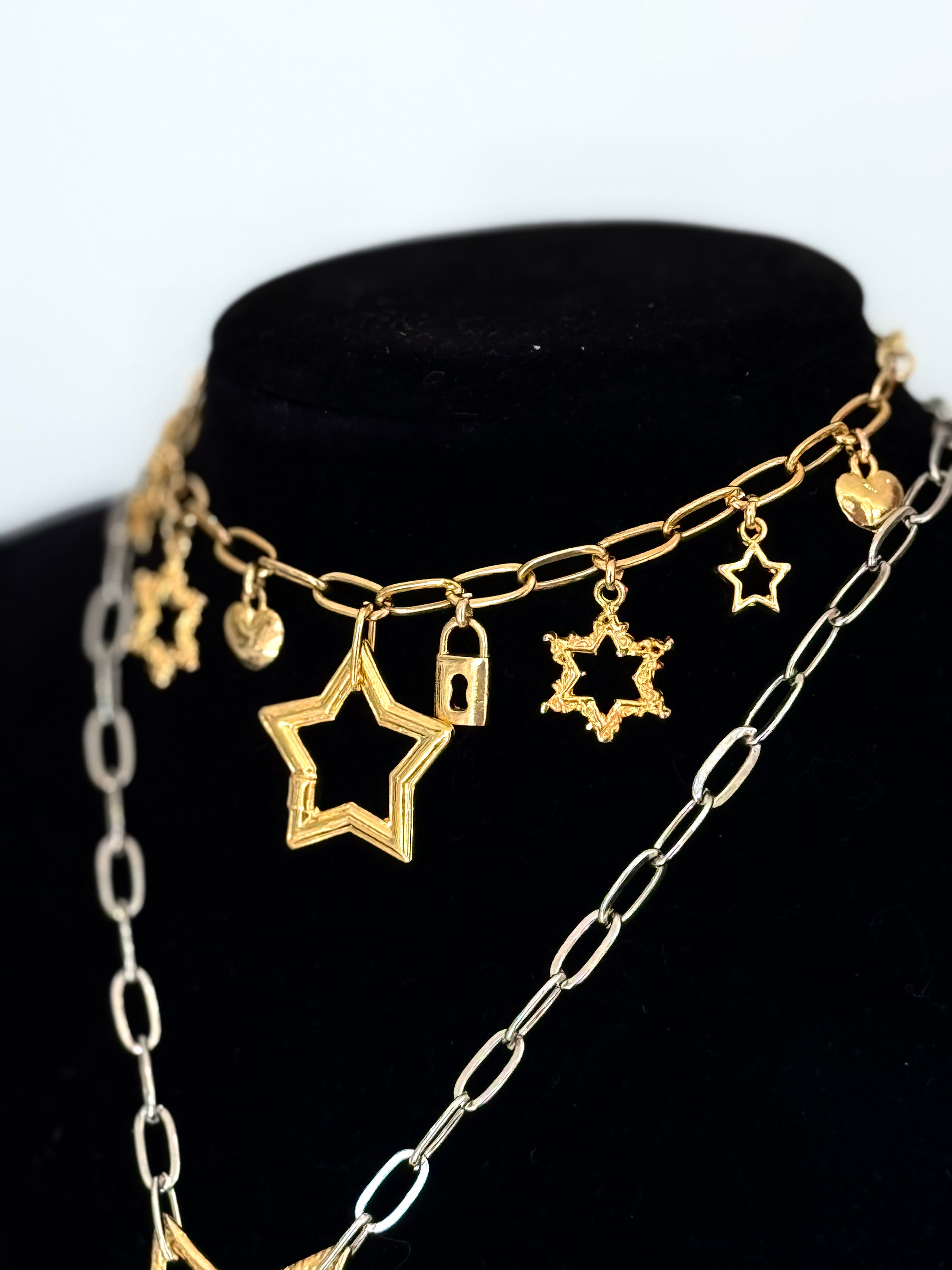 Golden Stars Layers Necklace