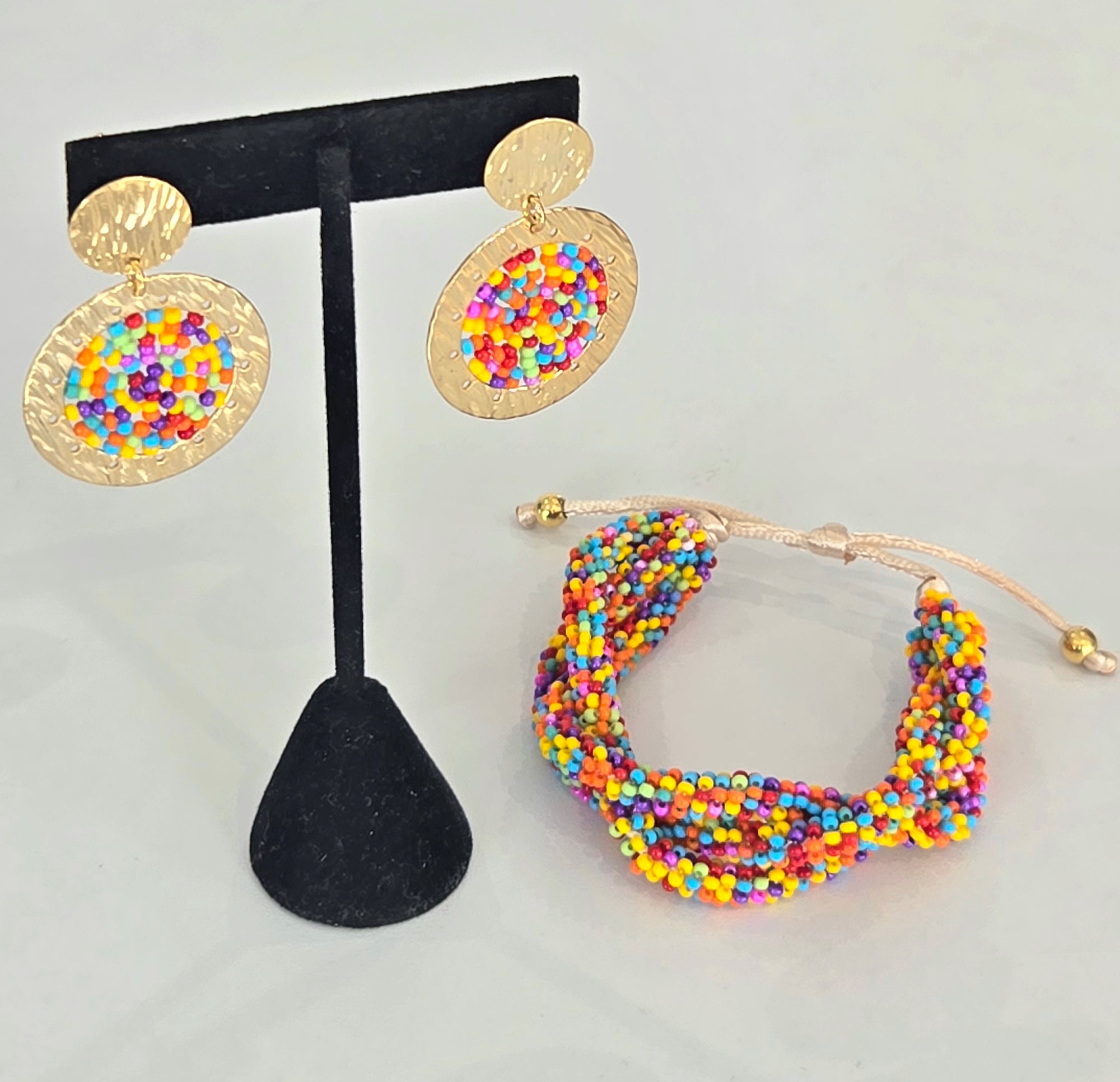 Colorful Set (Bracelet & Earrings)