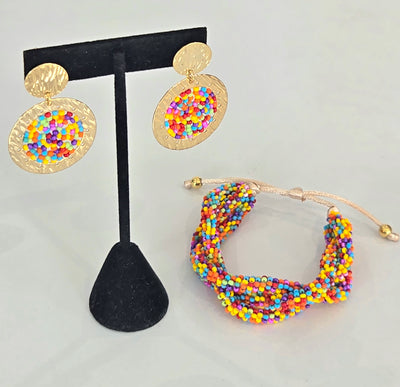 Colorful Set (Bracelet & Earrings)