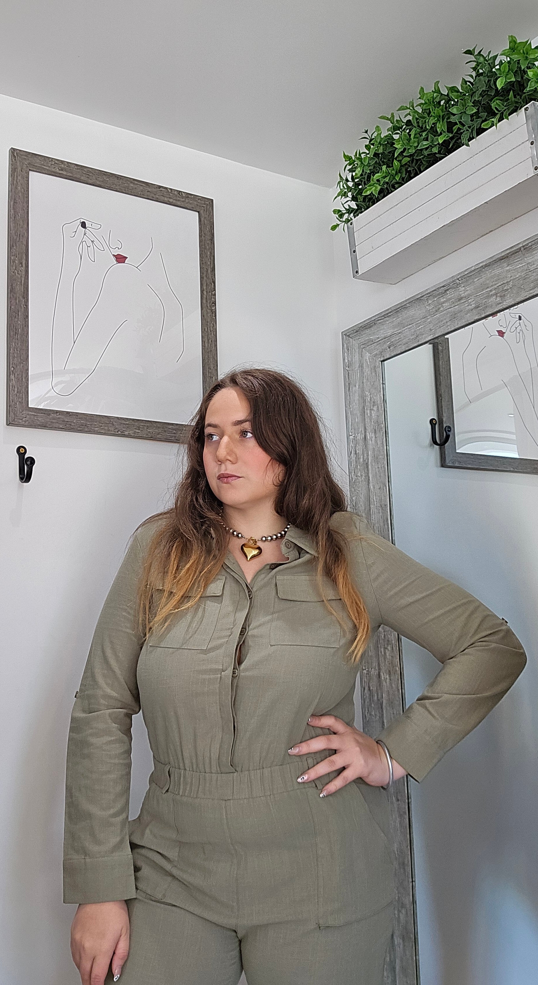 Be you  Military Green Jumpsuit